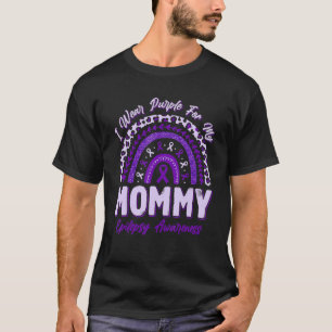 I Wear Purple For My Mommy Epilepsy Awareness Rain T-Shirt