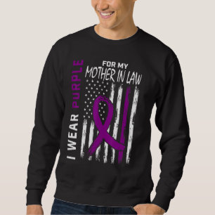 I Wear Purple For My Mother In Law Epilepsy Awaren Sweatshirt