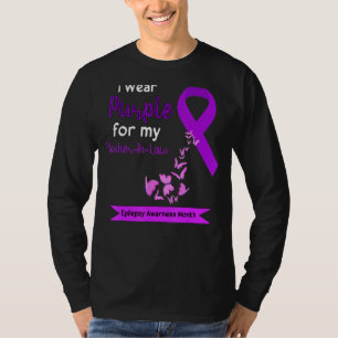 I Wear Purple For My Mother In Law Epilepsy Awaren T-Shirt