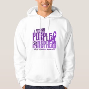 I Wear Purple For My Nephew 6.4 Cystic Fibrosis Hoodie