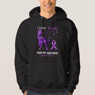 I Wear Purple For My Nephew Epilepsy Awareness Din Hoodie