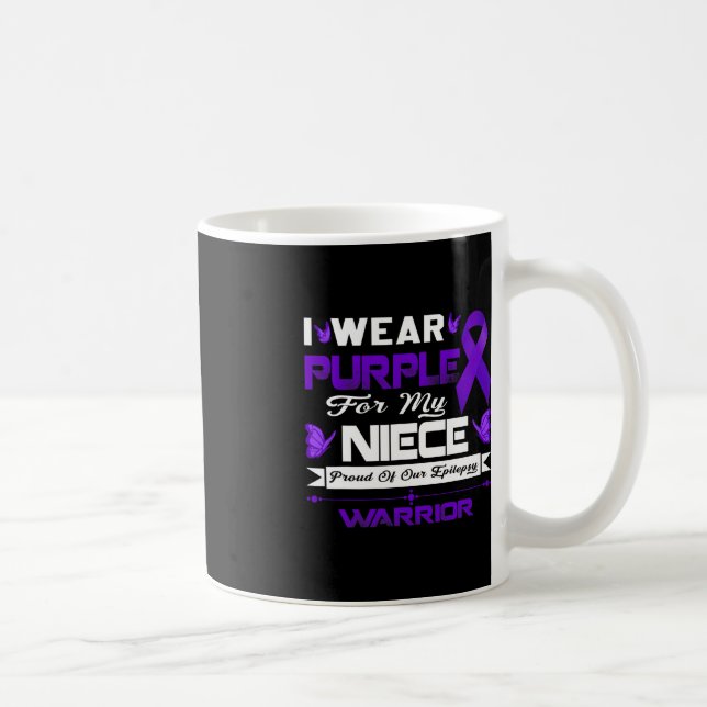 I Wear Purple For My Niece Proud Of Our Epilepsy W Coffee Mug (Right)