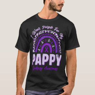 I Wear Purple For My Pappy Epilepsy Awareness Rain T-Shirt