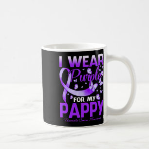 I Wear Purple For My Pappy Pancreatic Cancer Aware Coffee Mug