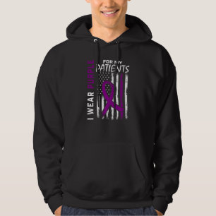 I Wear Purple For My Patients Nurse Epilepsy Aware Hoodie