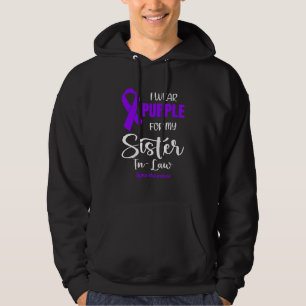 I Wear Purple For My Sister In Law for Lupus Aware Hoodie