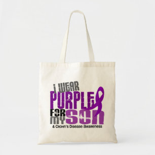 I Wear Purple For My Son 6 Crohn’s Disease Tote Bag