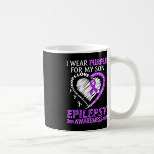 I Wear Purple For My Son Epilepsy Awareness Purple Coffee Mug