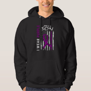 I Wear Purple For My Son Epilepsy Awareness Usa Fl Hoodie