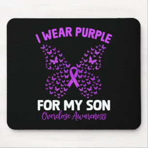 I Wear Purple For My Son Overdose Awareness Butter Mouse Pad