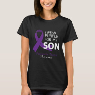I Wear Purple For My Son - Pancreatic Cancer Aware T-Shirt