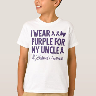 I Wear Purple For My Uncle Alzheimer's Awareness T-Shirt