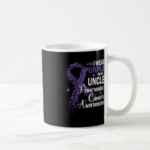 I Wear Purple For My Uncle Pancreatic Cancer Aware Coffee Mug