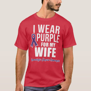 I Wear Purple for My Wife Gynecologic Cancer  T-Shirt