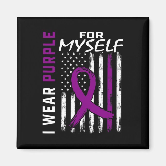 I Wear Purple For Myself Epilepsy Awareness Americ Magnet (Front)