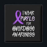 I Wear Purple For Overdose Awareness 1  Magnet<br><div class="desc">I Wear Purple For Overdose Awareness 1</div>