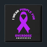 I Wear Purple For Overdose Awareness 2  Magnet<br><div class="desc">I Wear Purple For Overdose Awareness 2</div>