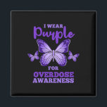 I Wear Purple For Overdose Awareness  Magnet<br><div class="desc">I Wear Purple For Overdose Awareness</div>