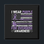 I Wear Purple For Overdose Awareness Month 1  Magnet<br><div class="desc">I Wear Purple For Overdose Awareness Month 1</div>