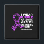 I Wear Purple For Overdose Awareness Stop Overdose Magnet<br><div class="desc">I Wear Purple For Overdose Awareness Stop Overdose</div>