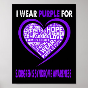 I Wear Purple For Sickle Cell Anemia Awareness Fai Poster