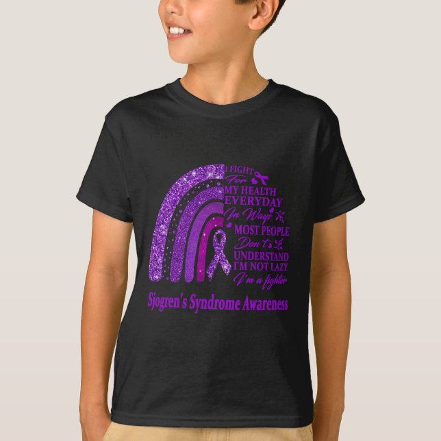 I Wear Purple For Sjogren's Syndrome Awareness War T-Shirt (Front)