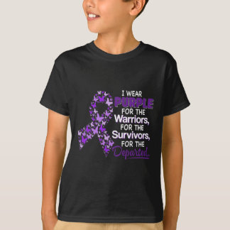I Wear Purple For The Warriors Butterfly Overdose  T-Shirt