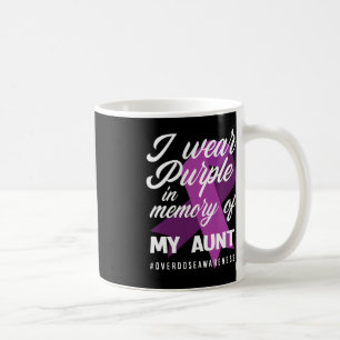 I Wear Purple In Memory For My Aunt Overdose Aware Coffee Mug