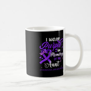 I Wear Purple In Memory For My Aunt Overdose Aware Coffee Mug