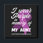 I Wear Purple In Memory For My Aunt Overdose Aware Magnet<br><div class="desc">I Wear Purple In Memory For My Aunt Overdose Awareness</div>