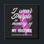 I Wear Purple In Memory For My Brother Overdose Aw Magnet<br><div class="desc">I Wear Purple In Memory For My Brother Overdose Awareness</div>