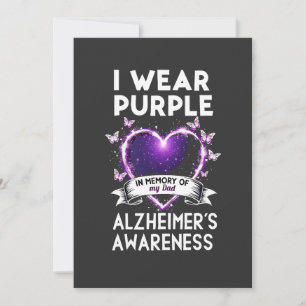 I Wear Purple in Memory for My Dad Alzheimer Save The Date