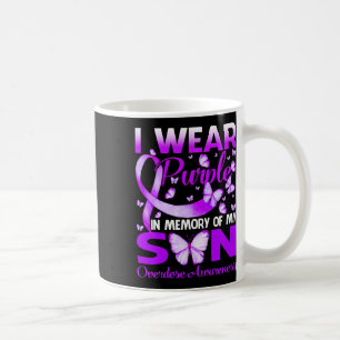 I Wear Purple In Memory For My Son Overdose Awaren Coffee Mug