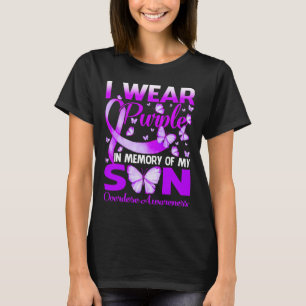 I Wear Purple In Memory For My Son Overdose Awaren T-Shirt
