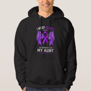 I Wear Purple In Memory Of Aunt Alzheimer Awarenes Hoodie