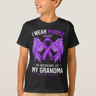 I Wear Purple In Memory Of Grandma Heimerheimer Aw T-Shirt