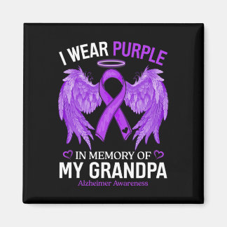 I Wear Purple In Memory Of Grandpa Heimerheimer Aw Magnet