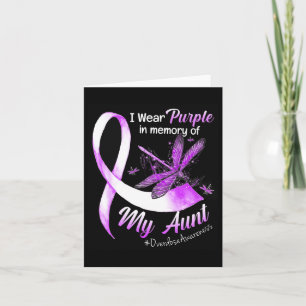 I Wear Purple In Memory Of My Aunt Overdose Awaren Card