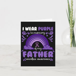 I Wear Purple In Memory Of My Father Card