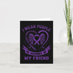 I Wear Purple In Memory Of My Friend Epilepsy Awar Card