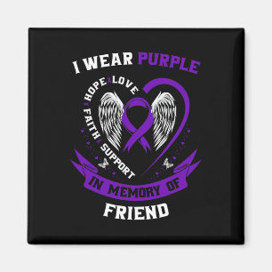 I Wear Purple In Memory of my Friend Pancreatic Ca Magnet