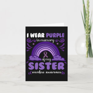 I Wear Purple In Memory Of My Sister 2 Card