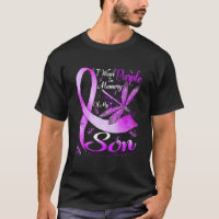 I Wear Purple In Memory Of My Son Dragonfly