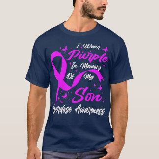 I Wear Purple In Memory Of My Son Overdose Awarene T-Shirt