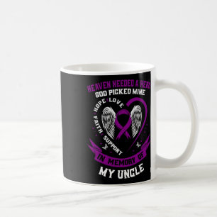 I Wear Purple In Memory Of Uncle Pancreatic Cancer Coffee Mug