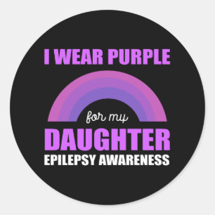 I wear Purple Loving Mother Gift Classic Round Sticker