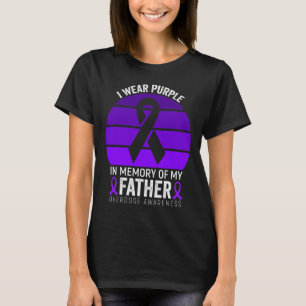 I Wear Purple Overdose Awareness Purple Ribbon Fat T-Shirt