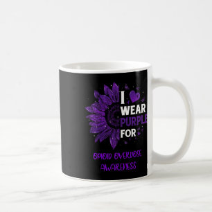I Wear Purple Ribbon Opioid Overdose Awareness Coffee Mug