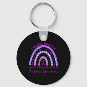 I Wear Purple Sister In Law Overdose Awareness Rai Keychain