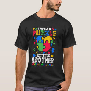 I Wear Puzzle For My Brother Autism Awareness Brot T-Shirt